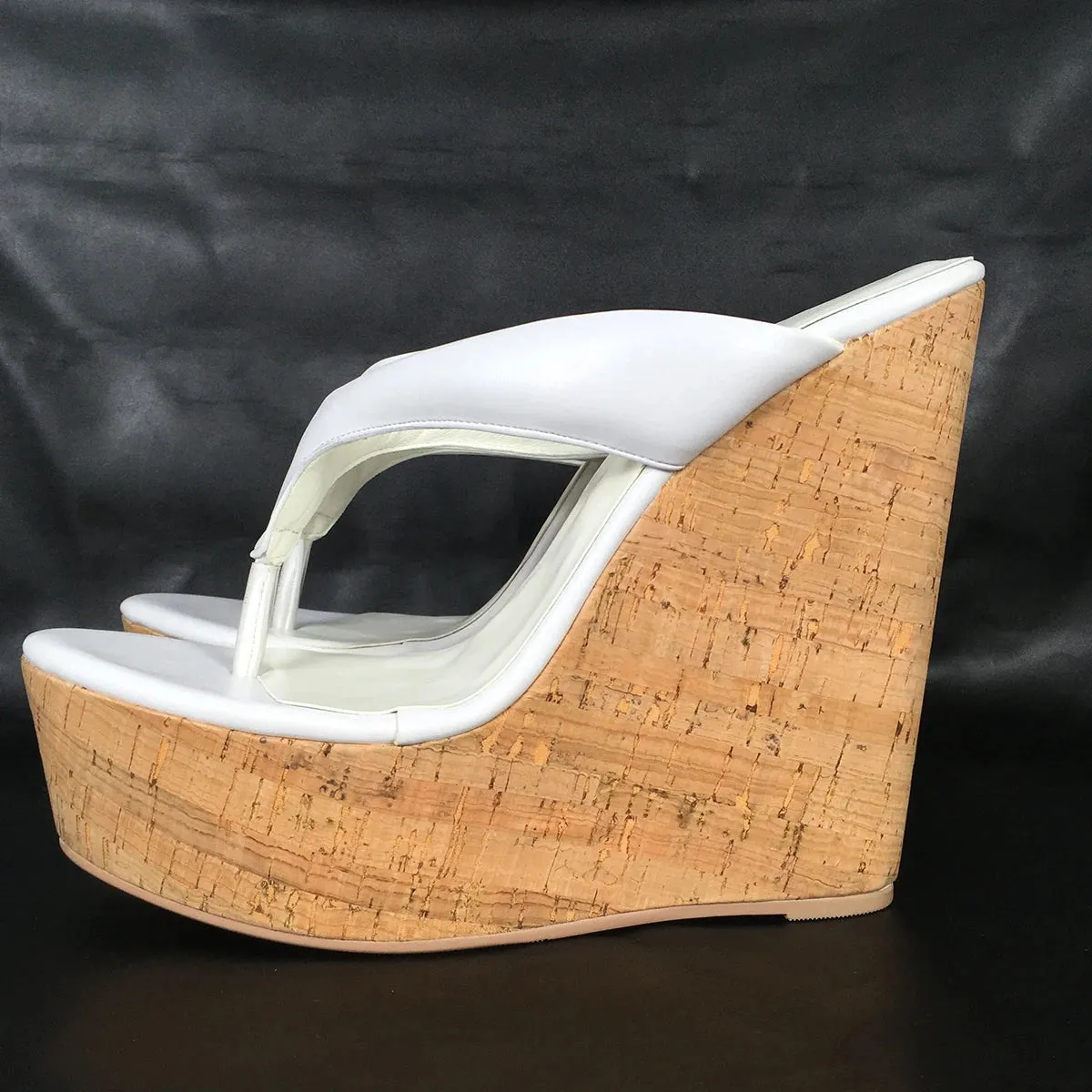 Wedge Sandals Platform Flip Flops Open Toe High Heels Slip On Mules