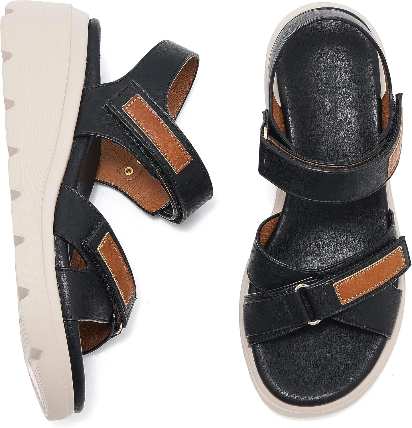 Women's Comfortable Walking Sandal Lightweight Cushioned Hiking Sandals Platform Shoes for Women Slingback Woven With Straps Sandals