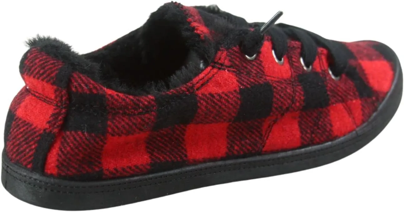 Women’s Slip-On Sneaker Fashion Low Top Casual Shoes Lace up Classic Walking Shoes