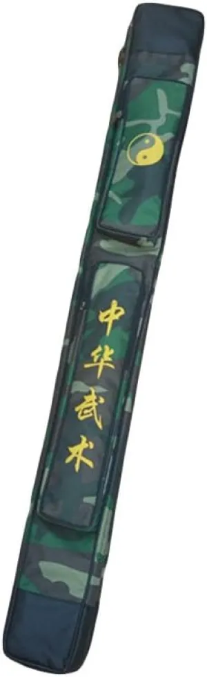 ZooBoo Tai Chi Sword Bag – Durable Kung Fu Single/Double Layer Swords Carrying Case, Martial Arts Weapon Bag with Shoulder Strap, Oxford Cloth & PU Leather Design